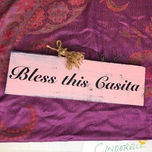 Bless This Casita Sign Real Wood Handmade Rustic Country Decor Tassel